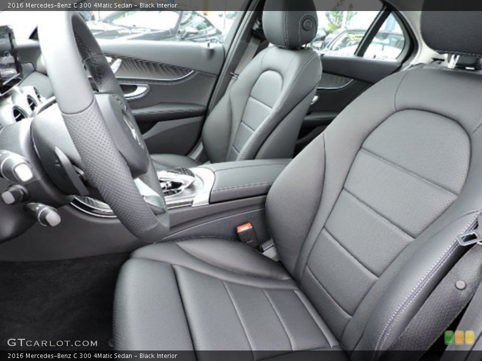 Black Interior Front Seat for the 2016 Mercedes-Benz C 300 4Matic Sedan #107131052