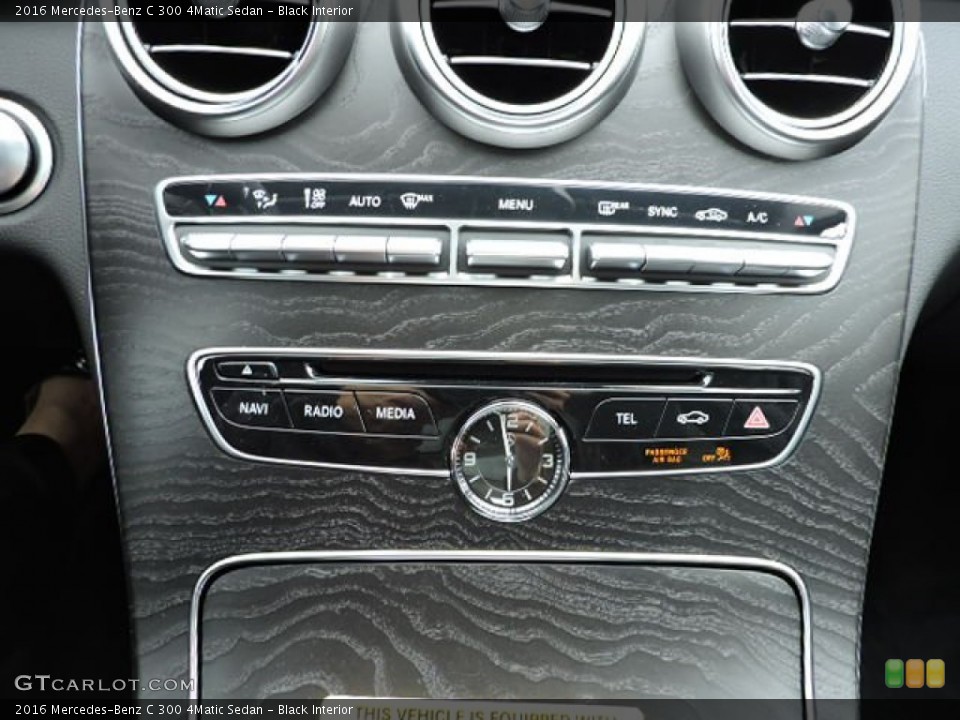 Black Interior Controls for the 2016 Mercedes-Benz C 300 4Matic Sedan #107131227