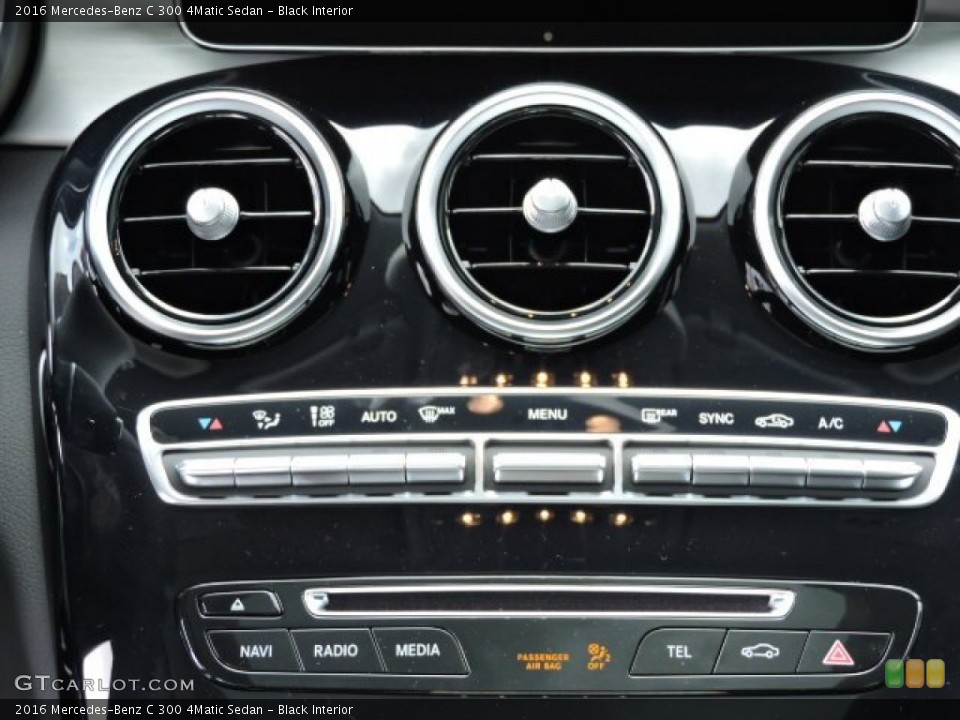 Black Interior Controls for the 2016 Mercedes-Benz C 300 4Matic Sedan #107131508