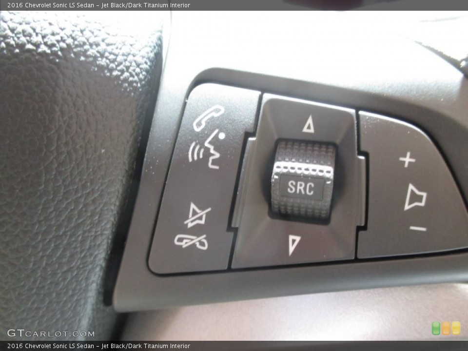 Jet Black/Dark Titanium Interior Controls for the 2016 Chevrolet Sonic LS Sedan #107145854