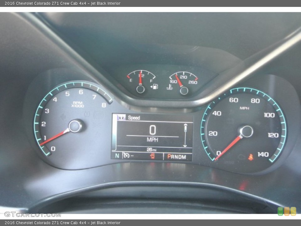 Jet Black Interior Gauges for the 2016 Chevrolet Colorado Z71 Crew Cab 4x4 #107148252