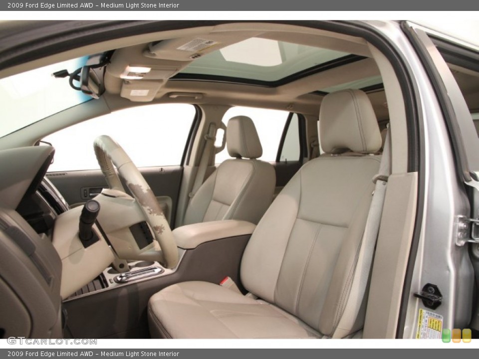 Medium Light Stone Interior Front Seat for the 2009 Ford Edge Limited AWD #107150012