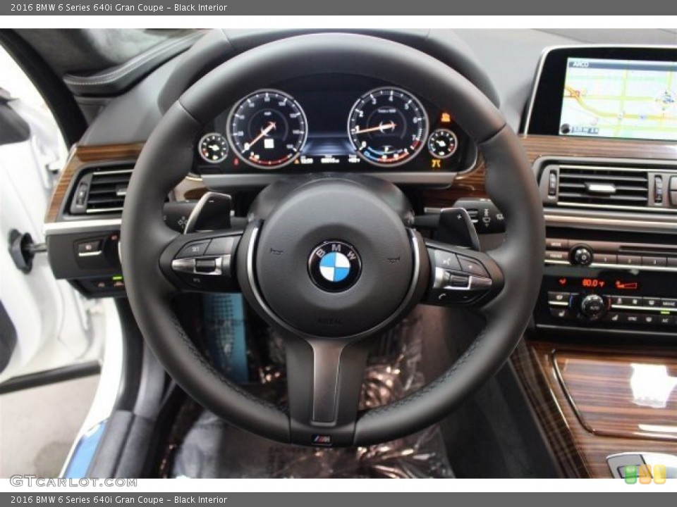 Black Interior Steering Wheel for the 2016 BMW 6 Series 640i Gran Coupe #107155382