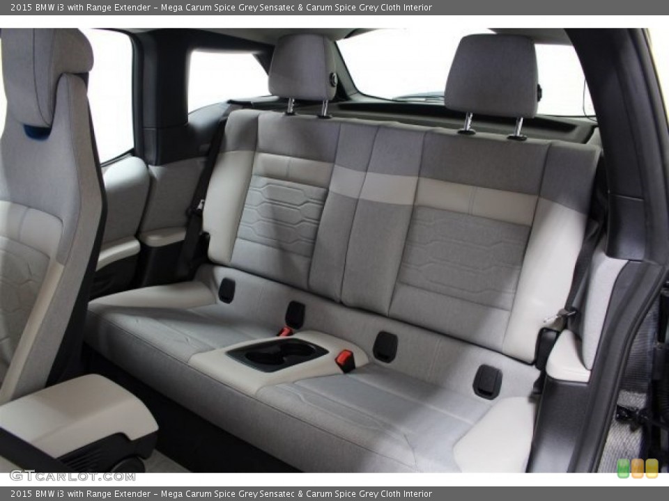 Mega Carum Spice Grey Sensatec & Carum Spice Grey Cloth Interior Rear Seat for the 2015 BMW i3 with Range Extender #107155519