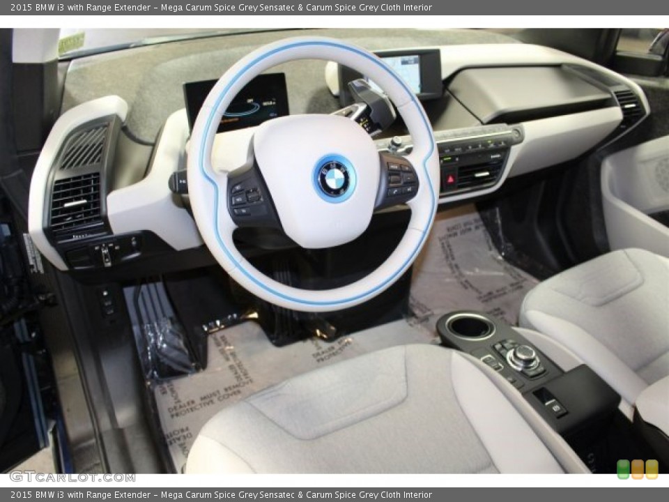 Mega Carum Spice Grey Sensatec & Carum Spice Grey Cloth Interior Prime Interior for the 2015 BMW i3 with Range Extender #107155548