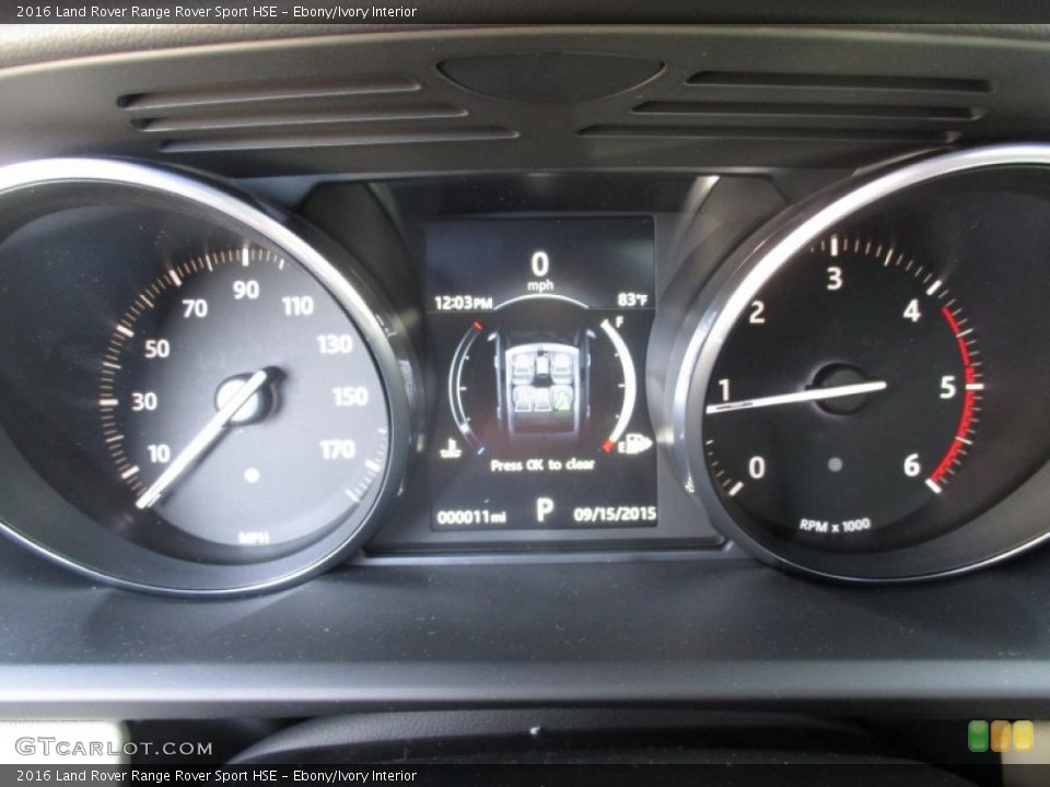 Ebony/Ivory Interior Gauges for the 2016 Land Rover Range Rover Sport HSE #107158501