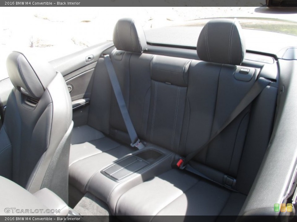 Black Interior Rear Seat for the 2016 BMW M4 Convertible #107159334
