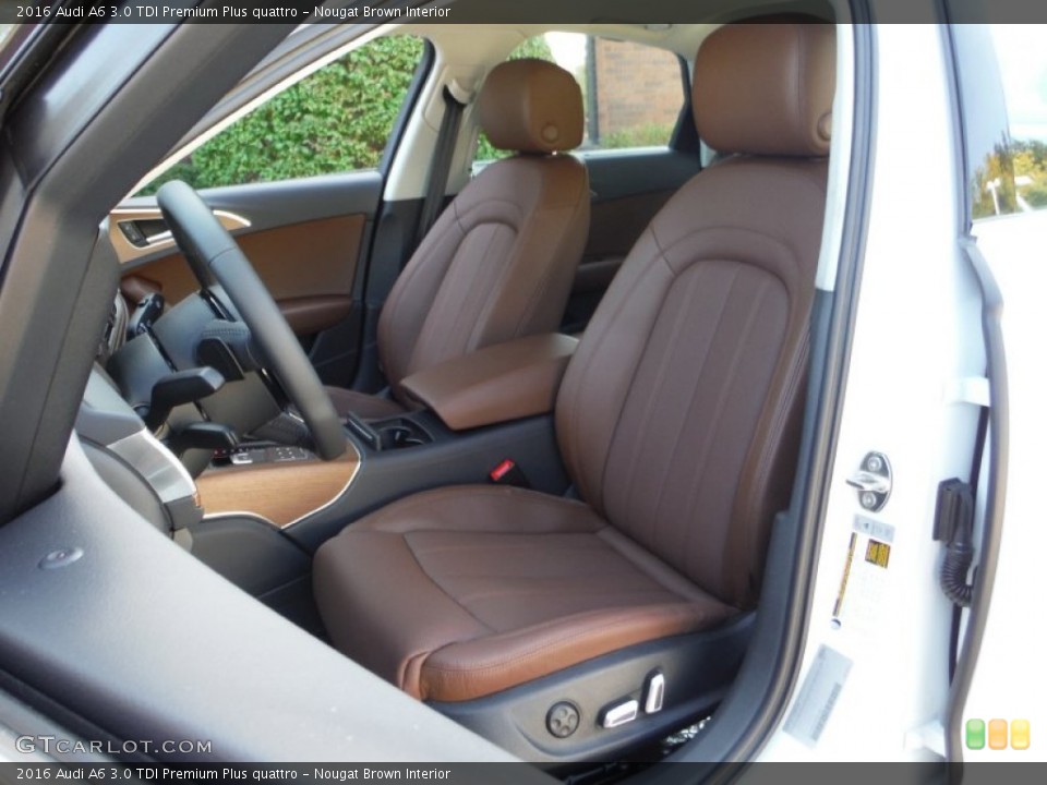 Nougat Brown Interior Front Seat for the 2016 Audi A6 3.0 TDI Premium Plus quattro #107162336