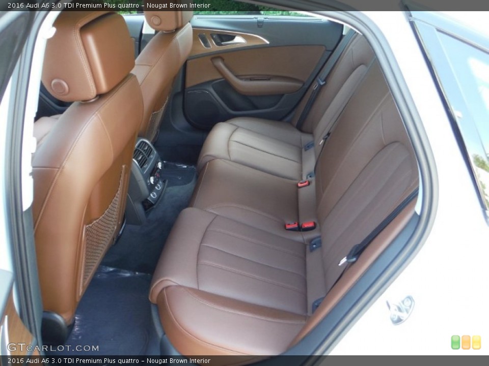 Nougat Brown Interior Rear Seat for the 2016 Audi A6 3.0 TDI Premium Plus quattro #107162534