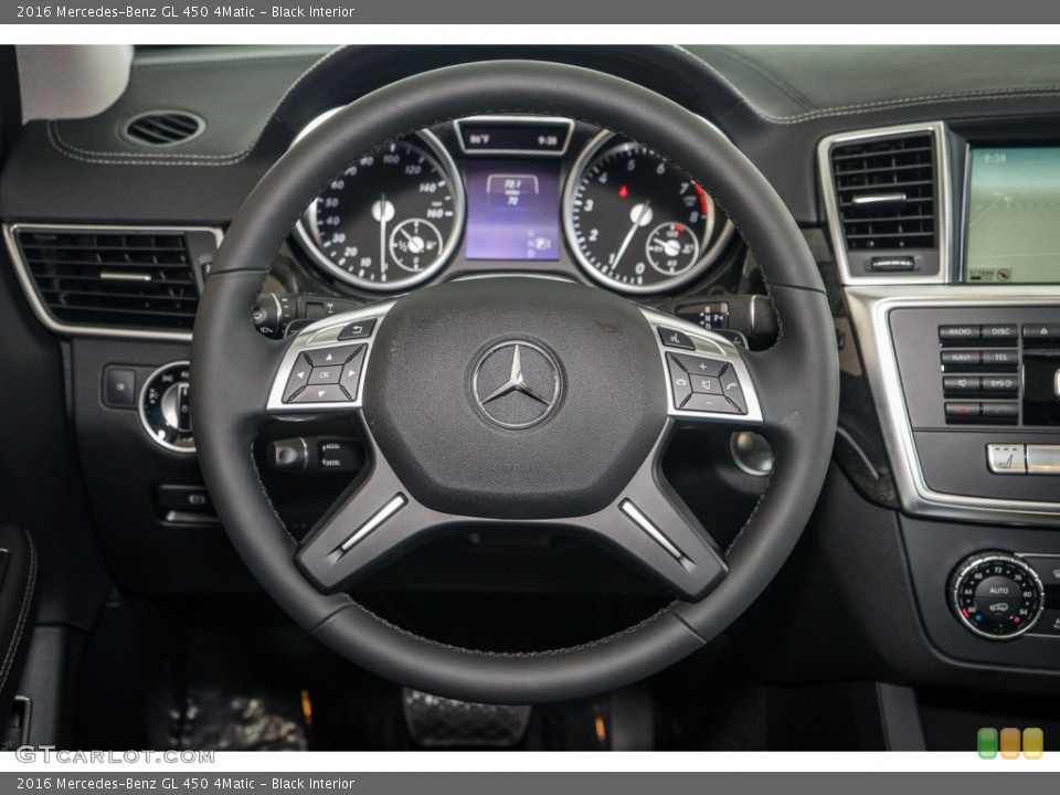 Black Interior Steering Wheel for the 2016 Mercedes-Benz GL 450 4Matic #107166911