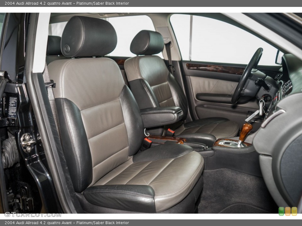 Platinum/Saber Black Interior Front Seat for the 2004 Audi Allroad 4.2 quattro Avant #107168603