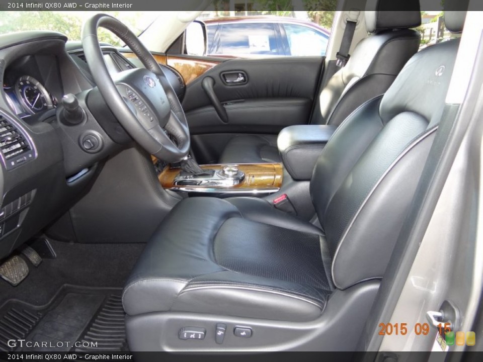 Graphite Interior Front Seat for the 2014 Infiniti QX80 AWD #107169626