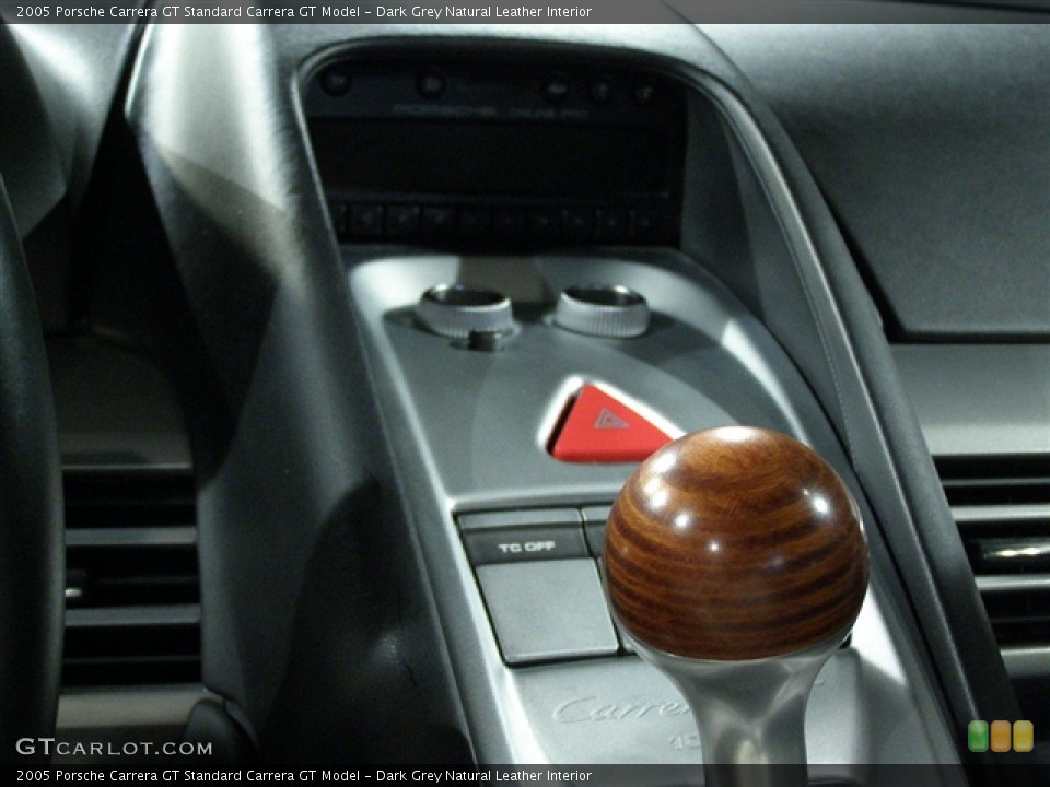 Dark Grey Natural Leather Interior Controls for the 2005 Porsche Carrera GT  #107172
