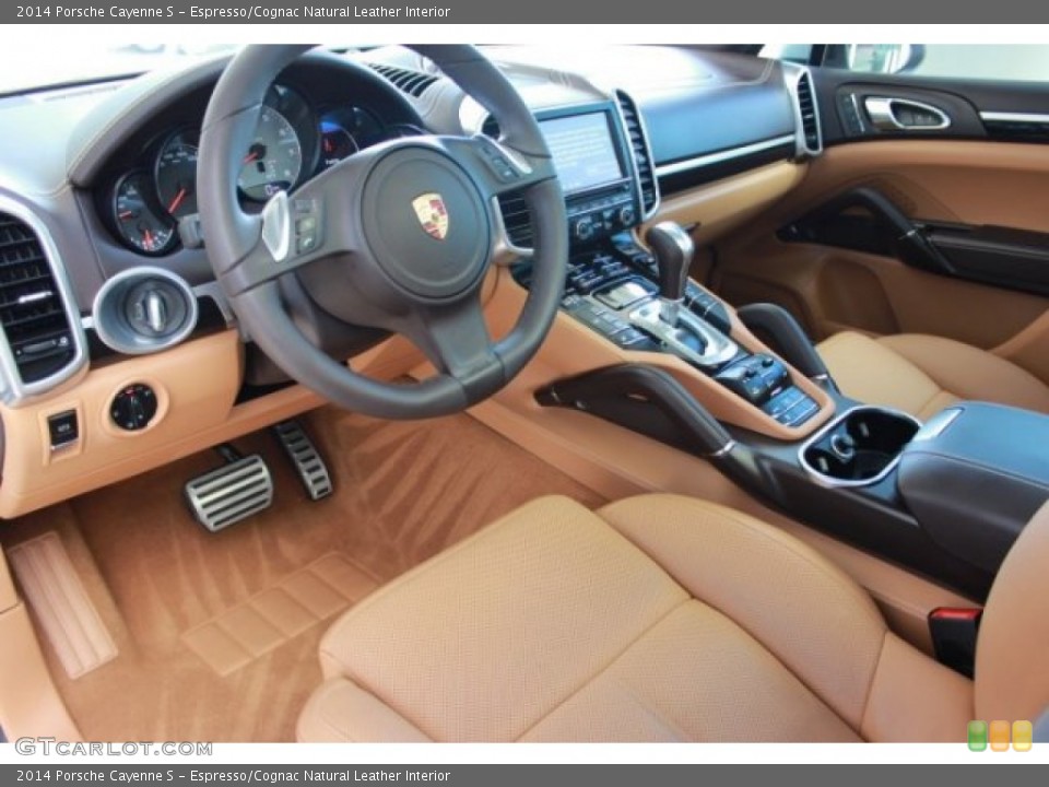 Espresso/Cognac Natural Leather Interior Prime Interior for the 2014 Porsche Cayenne S #107174279