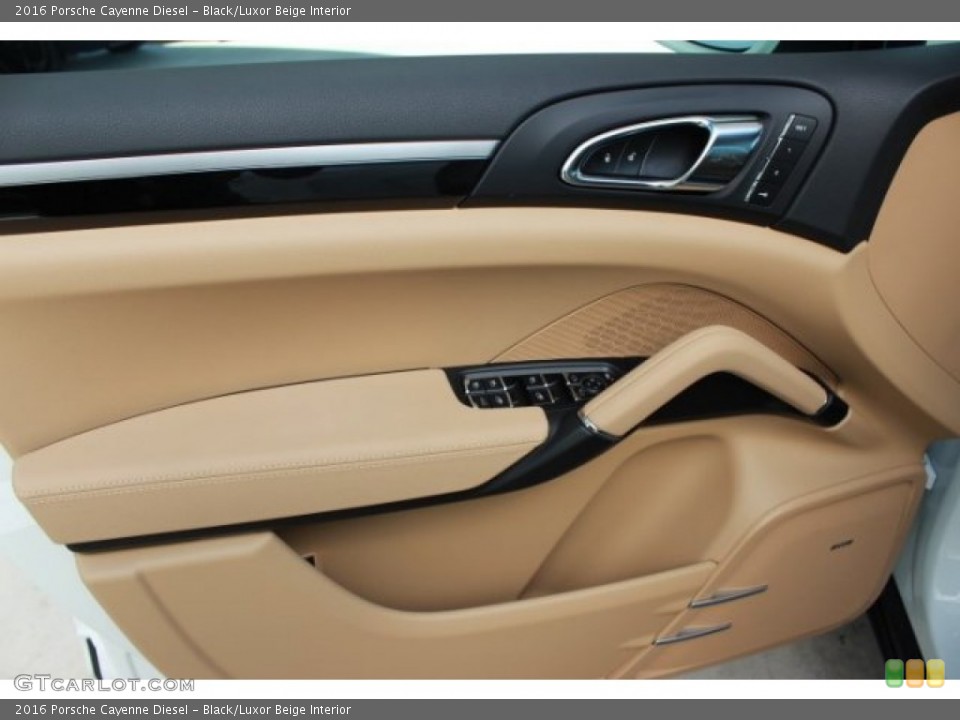 Black/Luxor Beige Interior Door Panel for the 2016 Porsche Cayenne Diesel #107178407