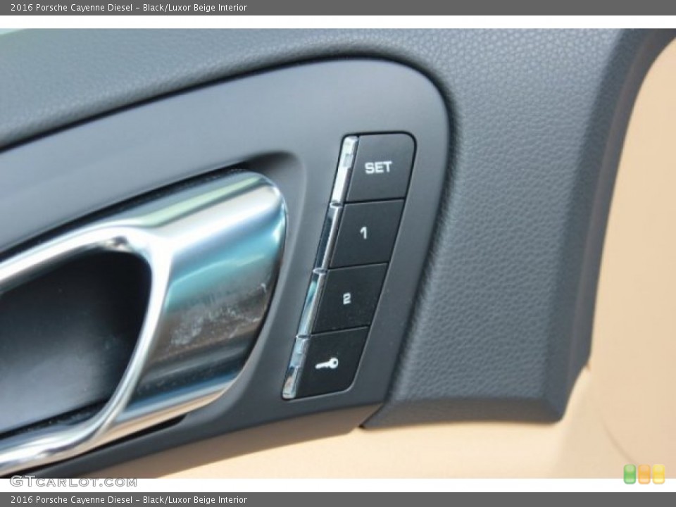 Black/Luxor Beige Interior Controls for the 2016 Porsche Cayenne Diesel #107178419