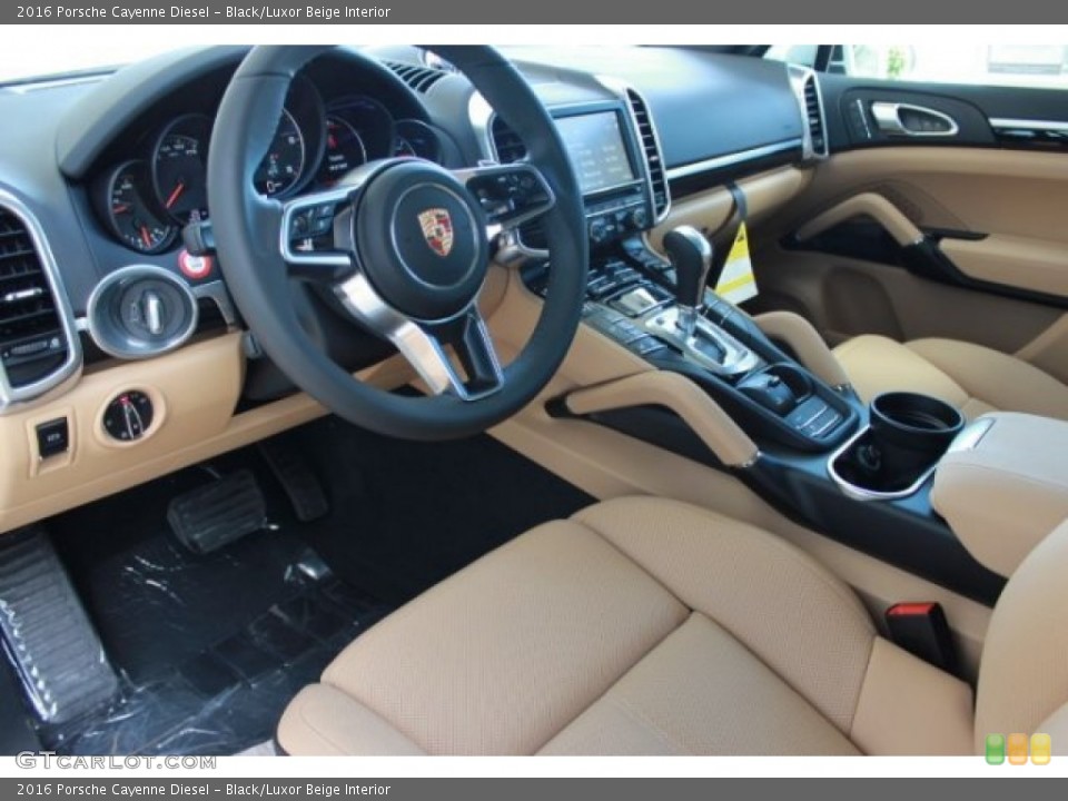 Black/Luxor Beige Interior Prime Interior for the 2016 Porsche Cayenne Diesel #107178494