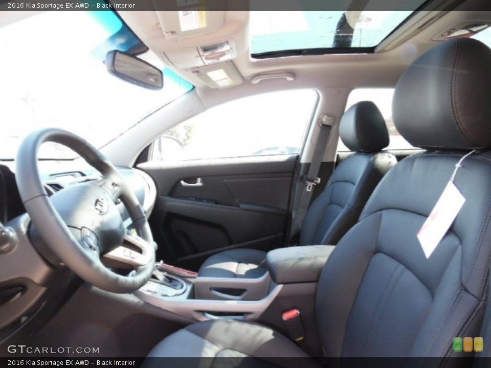 Black Interior Front Seat for the 2016 Kia Sportage EX AWD #107180978