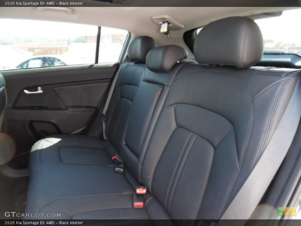 Black Interior Rear Seat for the 2016 Kia Sportage EX AWD #107180990