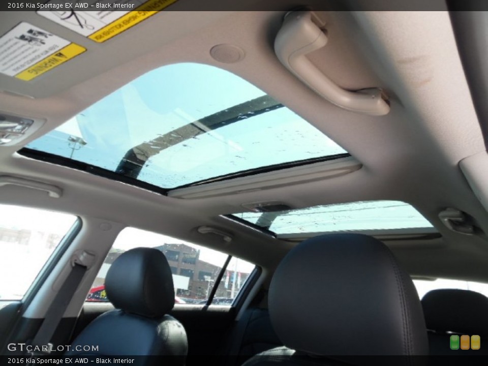 Black Interior Sunroof for the 2016 Kia Sportage EX AWD #107181053