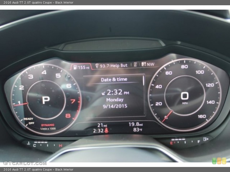 Black Interior Gauges for the 2016 Audi TT 2.0T quattro Coupe #107181182