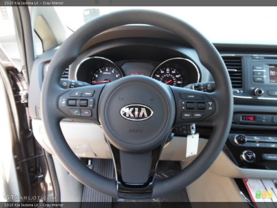 Gray Interior Steering Wheel for the 2016 Kia Sedona LX #107181293