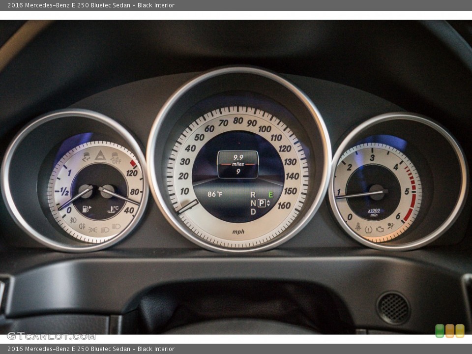 Black Interior Gauges for the 2016 Mercedes-Benz E 250 Bluetec Sedan #107189597