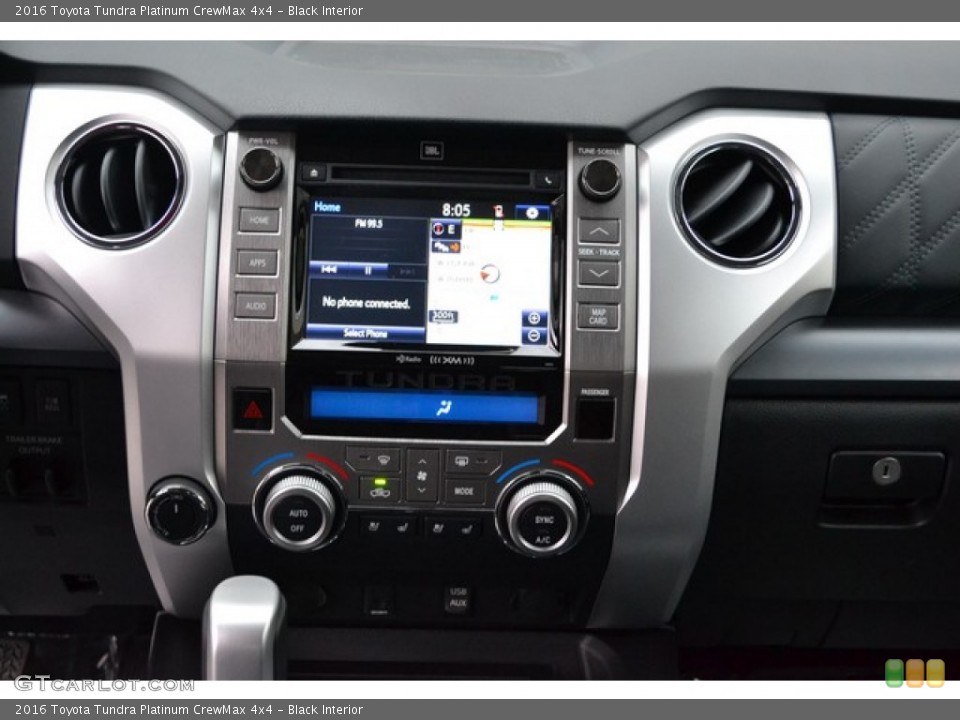 Black Interior Controls for the 2016 Toyota Tundra Platinum CrewMax 4x4 #107192174