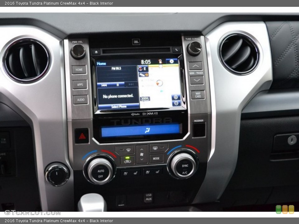 Black Interior Controls for the 2016 Toyota Tundra Platinum CrewMax 4x4 #107192213