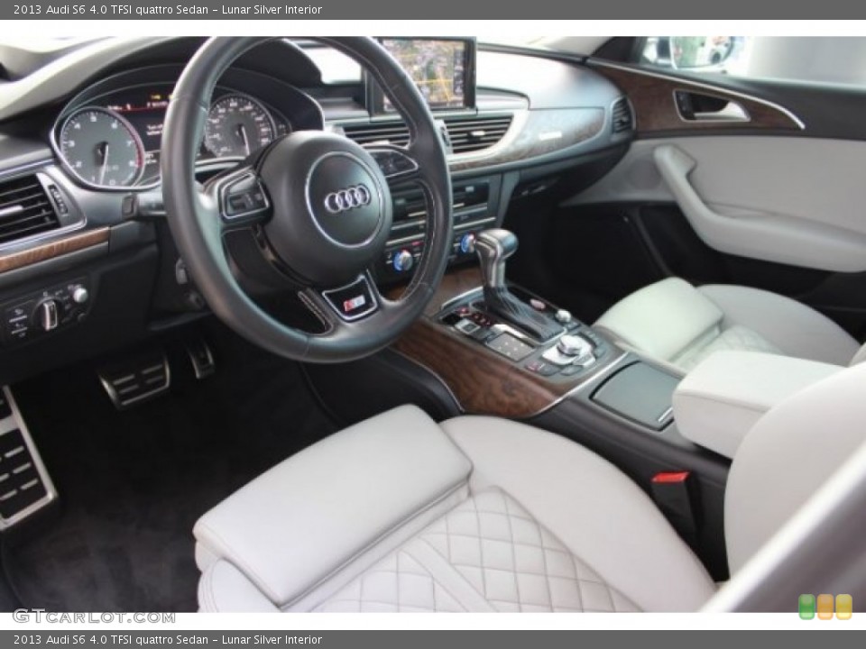 Lunar Silver 2013 Audi S6 Interiors