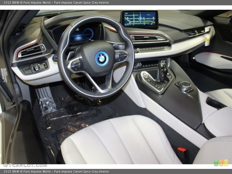 Pure Impulse Carum Spice Grey Interior Photo for the 2015 BMW i8 Pure Impulse World #107198681