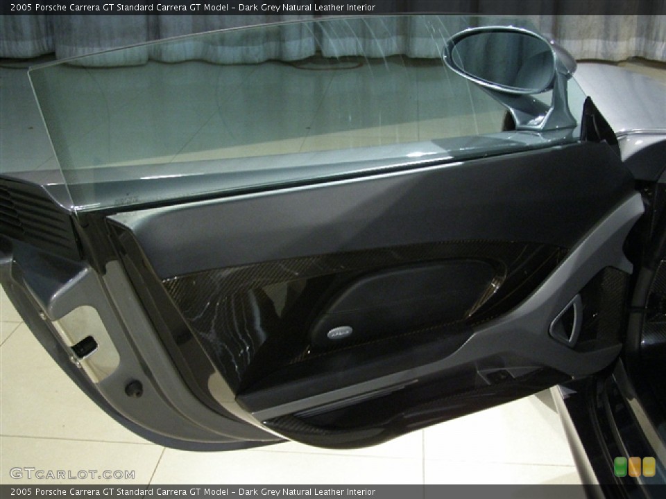 Dark Grey Natural Leather Interior Door Panel for the 2005 Porsche Carrera GT  #107202