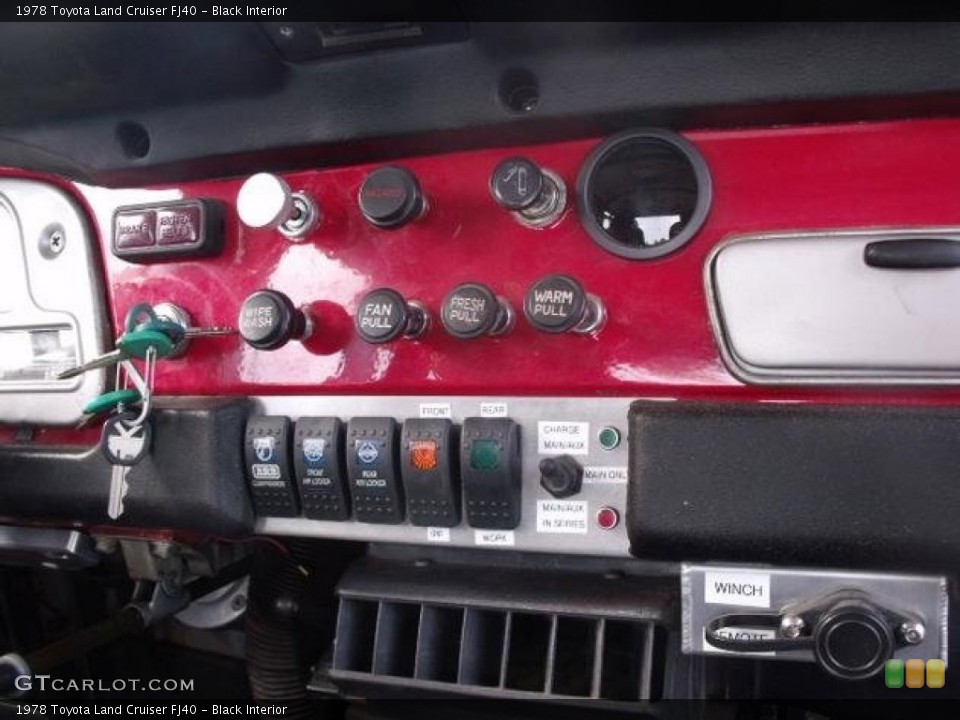 Black Interior Controls for the 1978 Toyota Land Cruiser FJ40 #107203199