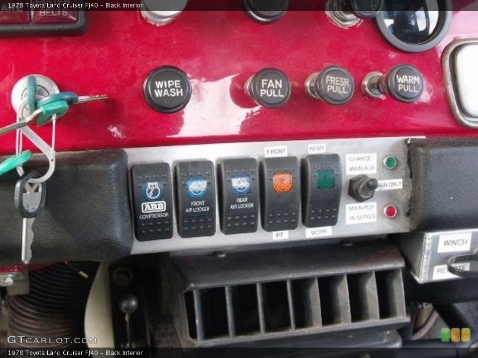 Black Interior Controls for the 1978 Toyota Land Cruiser FJ40 #107203223