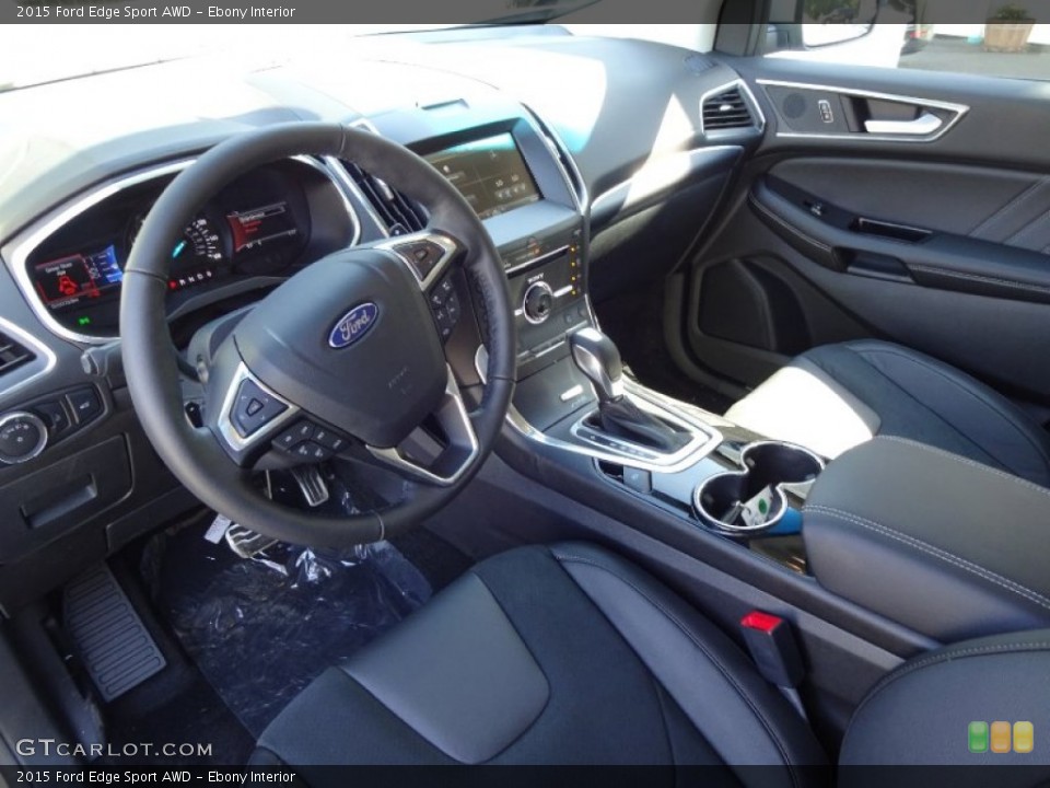 Ebony Interior Photo for the 2015 Ford Edge Sport AWD #107215805