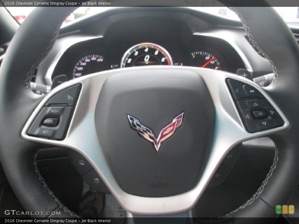 Jet Black Interior Steering Wheel for the 2016 Chevrolet Corvette Stingray Coupe #107216063