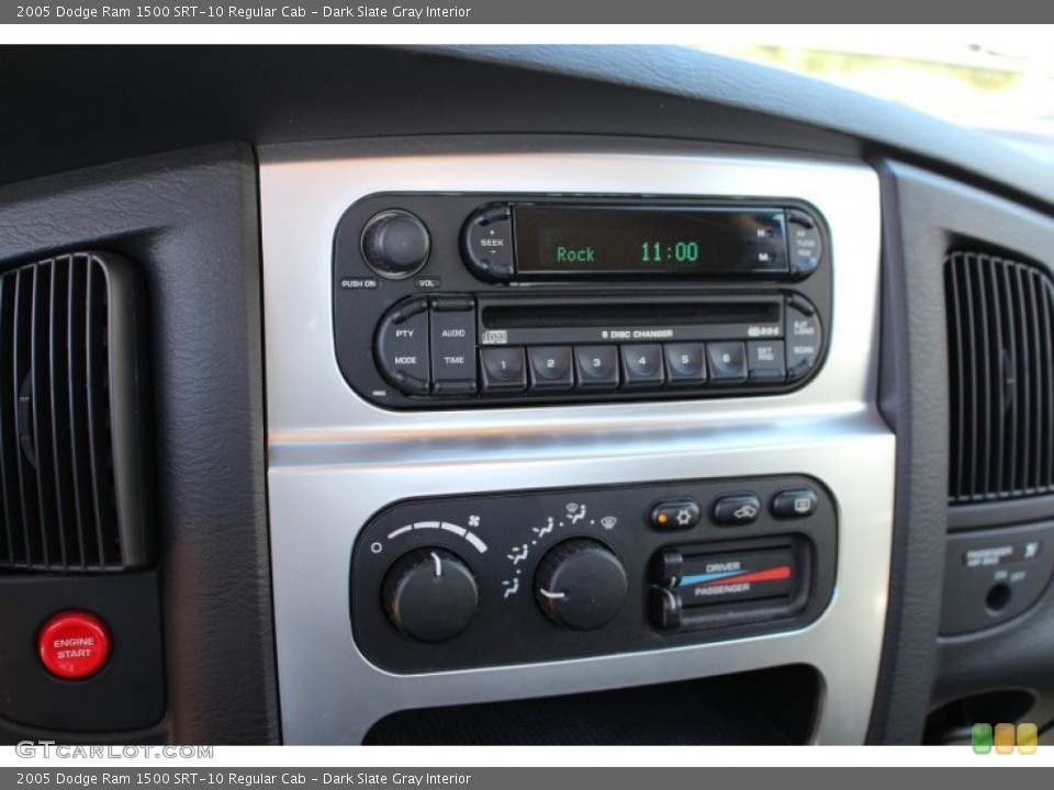Dark Slate Gray Interior Controls for the 2005 Dodge Ram 1500 SRT-10 Regular Cab #107217818