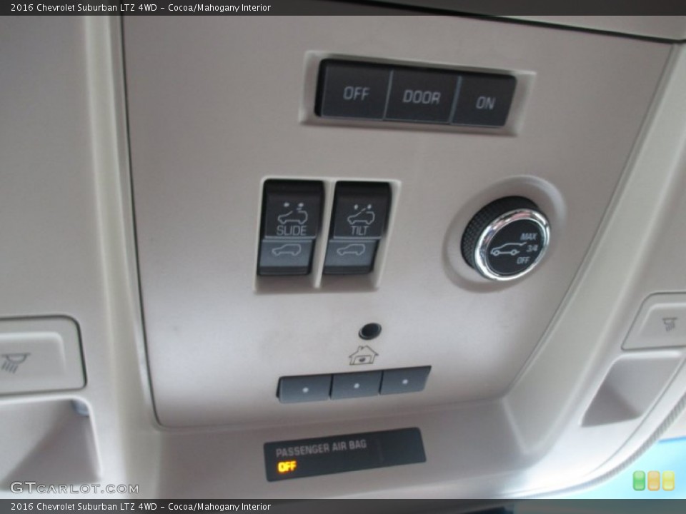 Cocoa/Mahogany Interior Controls for the 2016 Chevrolet Suburban LTZ 4WD #107219195