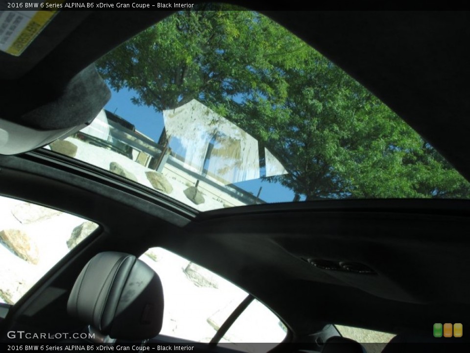 Black Interior Sunroof for the 2016 BMW 6 Series ALPINA B6 xDrive Gran Coupe #107220308