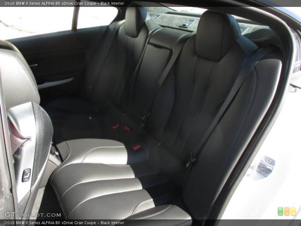 Black Interior Rear Seat for the 2016 BMW 6 Series ALPINA B6 xDrive Gran Coupe #107220377