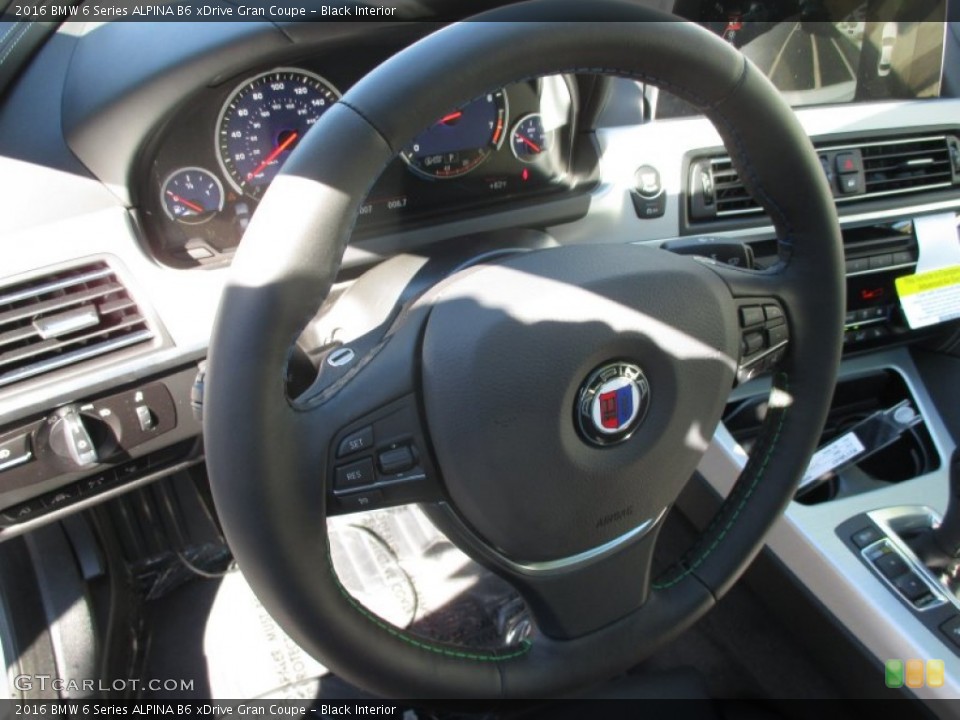 Black Interior Steering Wheel for the 2016 BMW 6 Series ALPINA B6 xDrive Gran Coupe #107220398