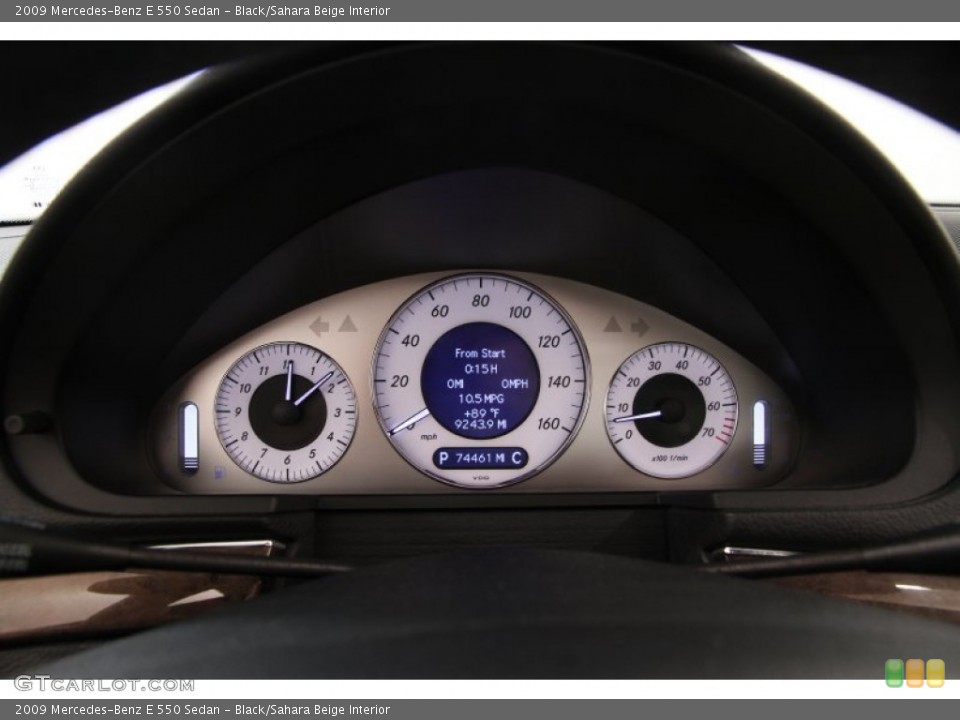 Black/Sahara Beige Interior Gauges for the 2009 Mercedes-Benz E 550 Sedan #107229321