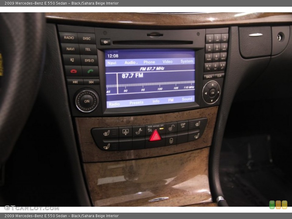 Black/Sahara Beige Interior Audio System for the 2009 Mercedes-Benz E 550 Sedan #107229368