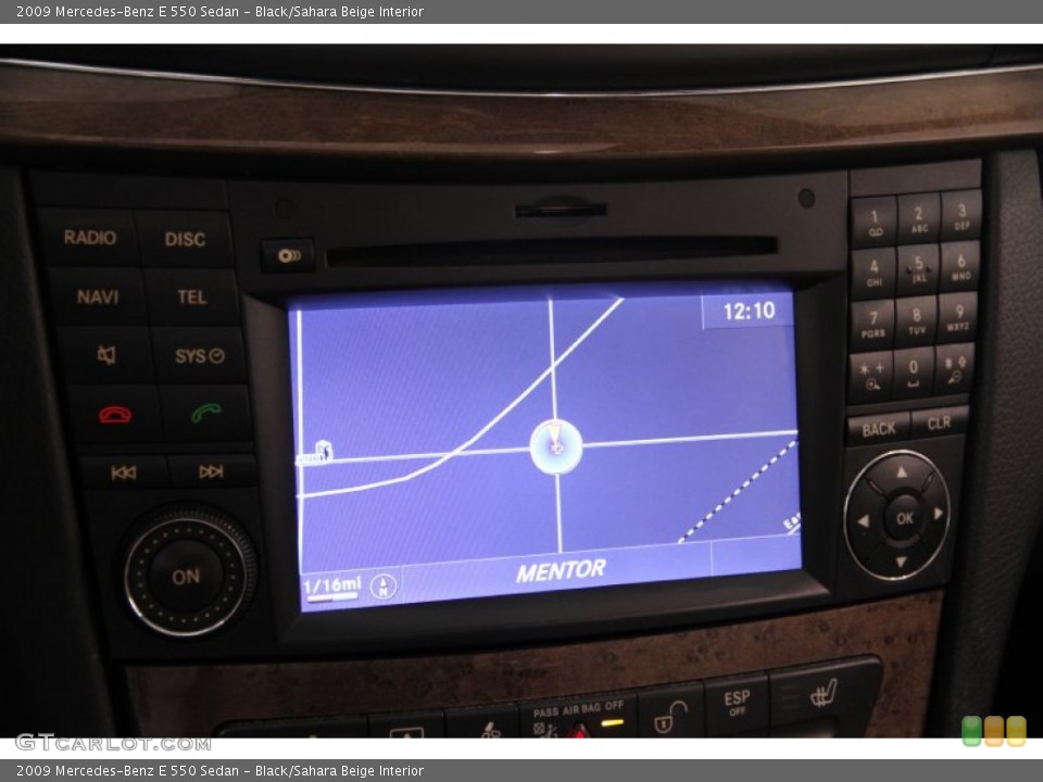 Black/Sahara Beige Interior Navigation for the 2009 Mercedes-Benz E 550 Sedan #107229434