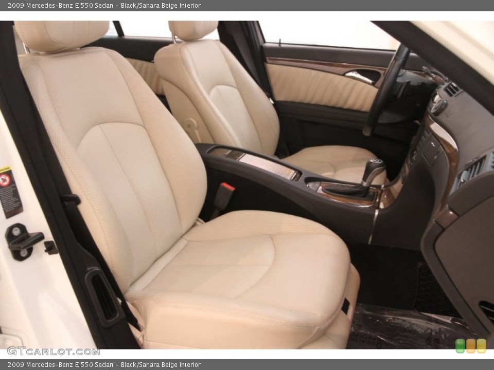 Black/Sahara Beige Interior Front Seat for the 2009 Mercedes-Benz E 550 Sedan #107229488