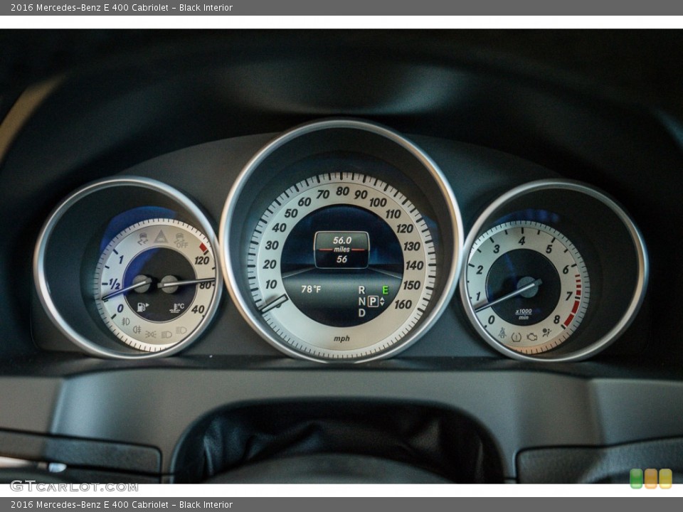 Black Interior Gauges for the 2016 Mercedes-Benz E 400 Cabriolet #107236058