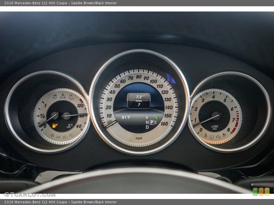 Saddle Brown/Black Interior Gauges for the 2016 Mercedes-Benz CLS 400 Coupe #107237195