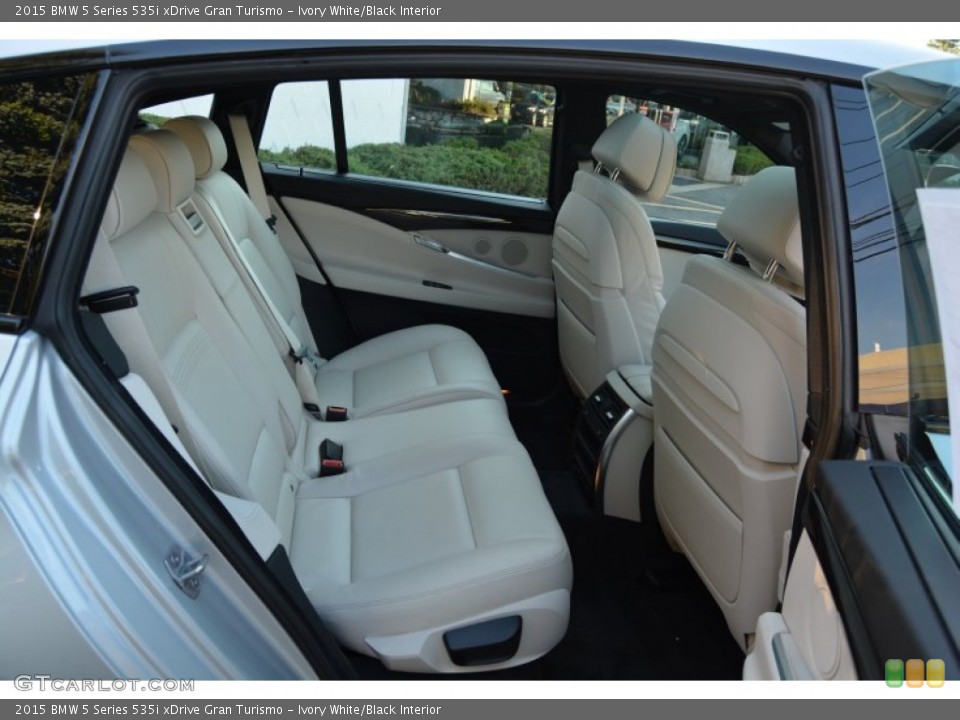 Ivory White/Black Interior Rear Seat for the 2015 BMW 5 Series 535i xDrive Gran Turismo #107238813