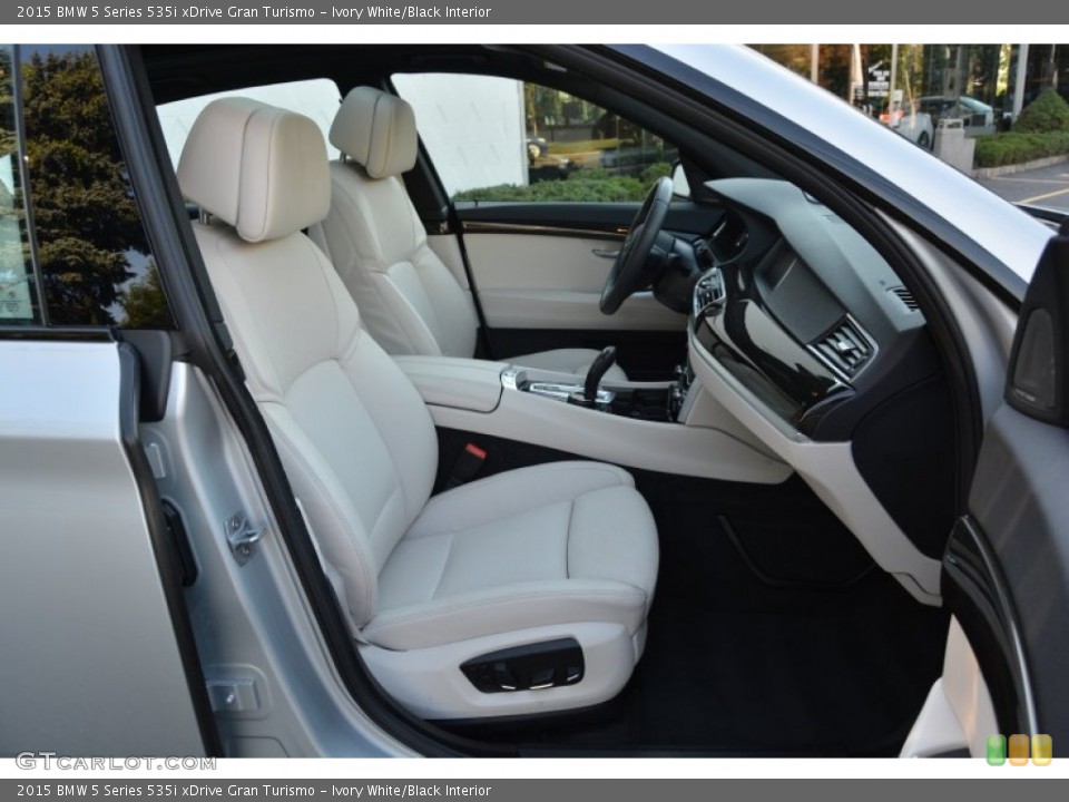 Ivory White/Black Interior Front Seat for the 2015 BMW 5 Series 535i xDrive Gran Turismo #107238915