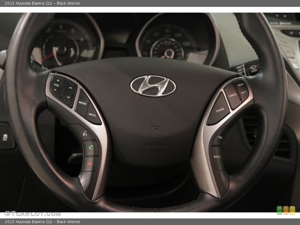 Black Interior Steering Wheel for the 2013 Hyundai Elantra GLS #107239118